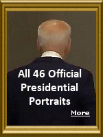 The official presidential portraits, from the first of George Washington to our present Joseph Biden.